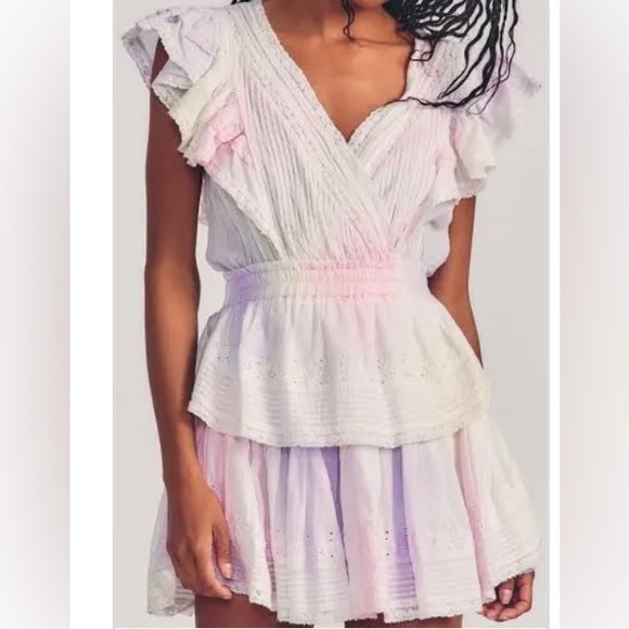 Gwen Mini Multi tie dye dress - Picture 1 of 1